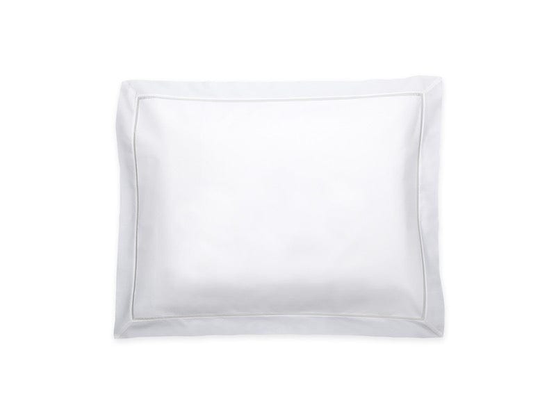 Matouk Pillow Sham - Gatsby Bedding in Silver at Fig Linens and Home