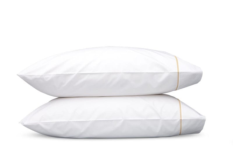 Matouk Pillowcase - Gatsby Bedding in Champagne at Fig Linens and Home