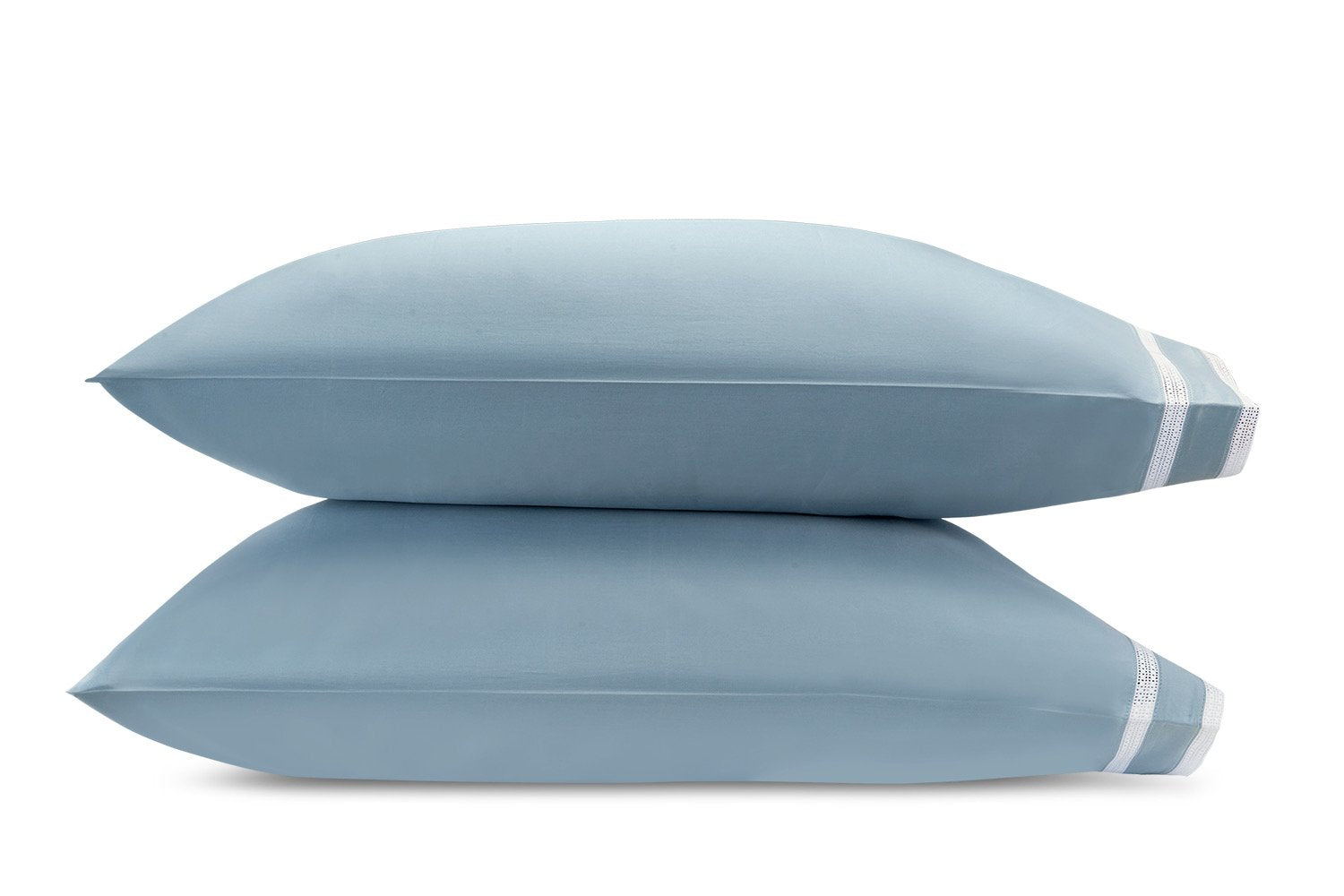 Matouk Grace Hazy Blue Pillowcases | Fig Linens and Home