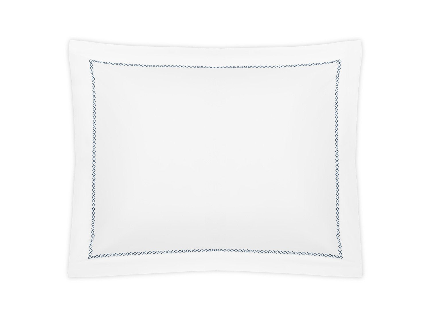 Matouk Hatch Navy Pillow Sham | Fig Linens