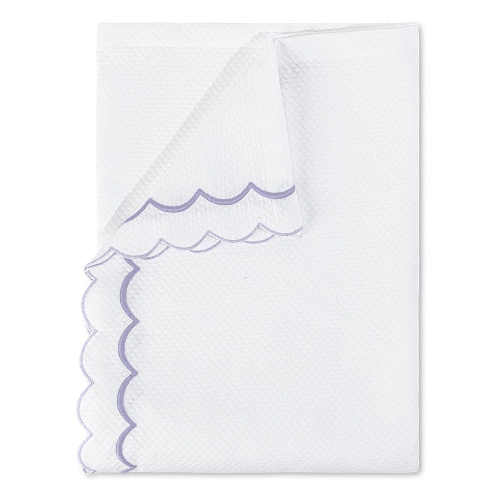 India Diamond Pique Lilac Coverlets | Matouk Matelasse at Fig Linens and Home