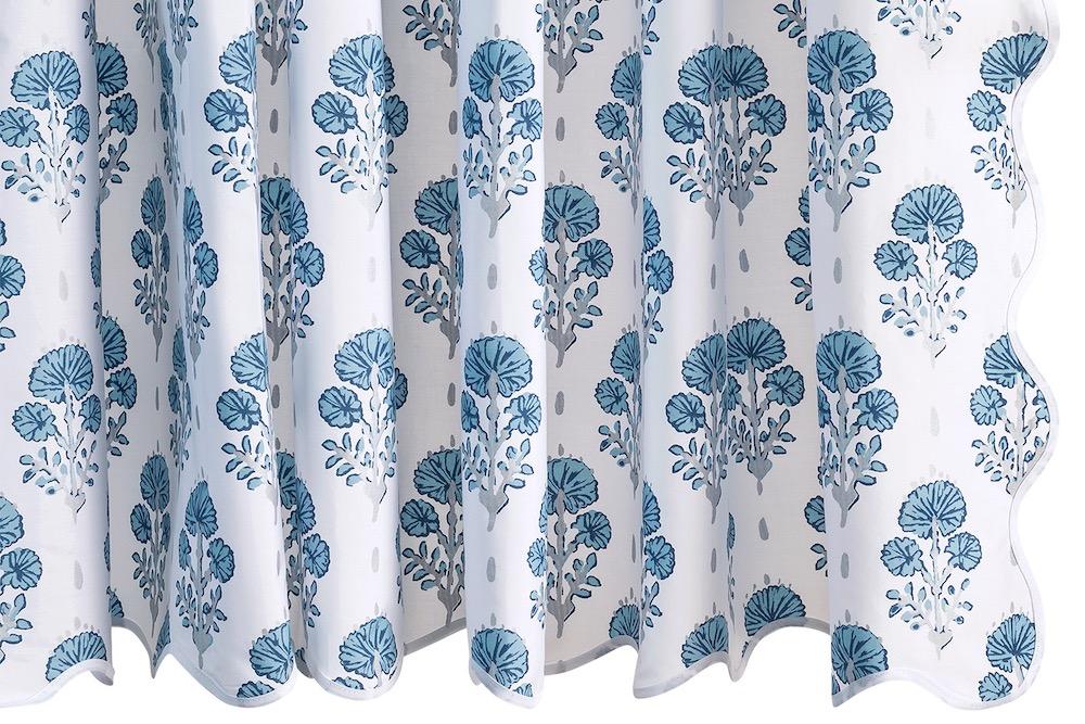Shower Curtain - Joplin Mineral Blue by Matouk | Lulu DK at Fig Linens and Home