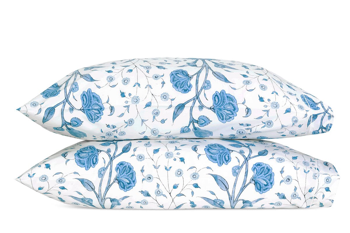 Pillowcases- Khilana Azure Bedding by Matouk | Schumacher at Fig Linens and Home