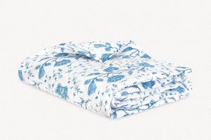 Khilana Azure Quilt by Matouk | Schumacher - Quilted Coverlets at Fig Linens and Home