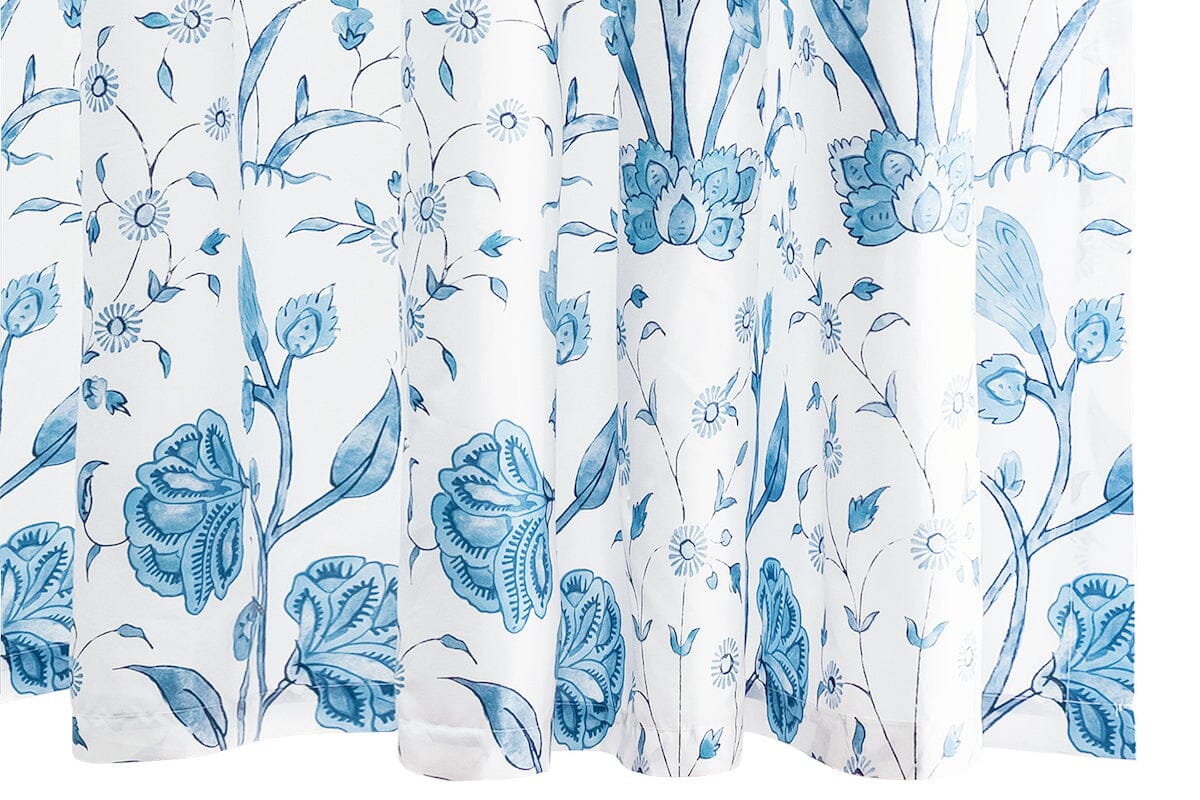 Khilana Azure Shower Curtain by Matouk | Schumacher at Fig Linens and Home