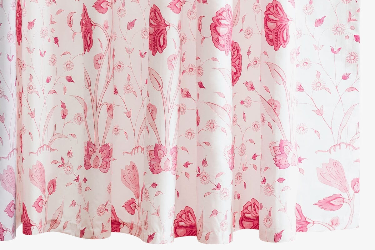 Khilana Peony Shower Curtain by Matouk | Schumacher - Pink Shower Curtains at Fig Linens and Home