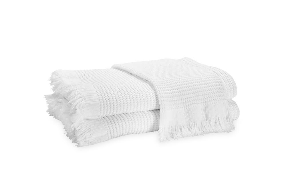 Matouk Kiran White Bath Towels | Fig Linens and Home