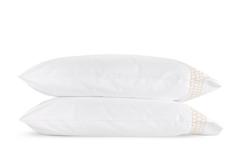 Matouk Liana Champagne Pillowcases | Fig Linens