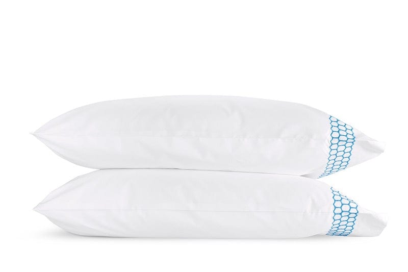 Matouk Liana Ocean Pillowcases | Fig Linens