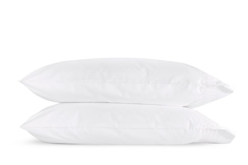 Matouk Liana White Pillowcases | Fig Linens