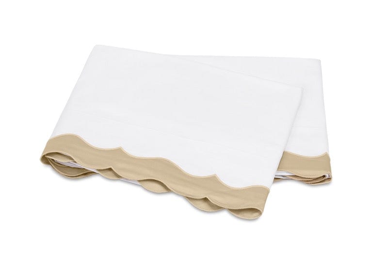 Matouk Lorelei Champagne Flat Sheet | Fig Linens and Home