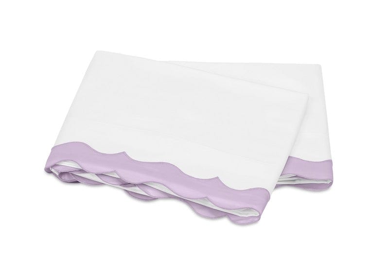 Matouk Lorelei Violet Flat Sheet | Fig Linens and Home