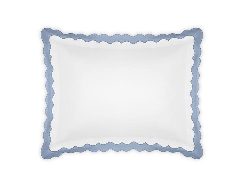 Matouk Lorelei Hazy Blue Pillow Sham | Fig Linens and Home