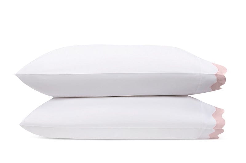 Matouk Lorelei Pink Pillowcase | Fig Linens and Home