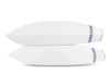 Matouk Louise Hazy Blue Pillowcases | Giza Percale Cotton at Fig Linens