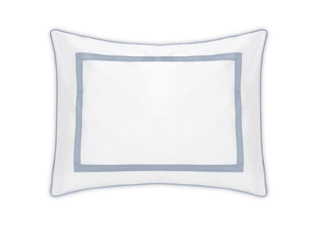 Matouk Louise Hazy Blue Sham | Giza Percale Cotton at Fig Linens