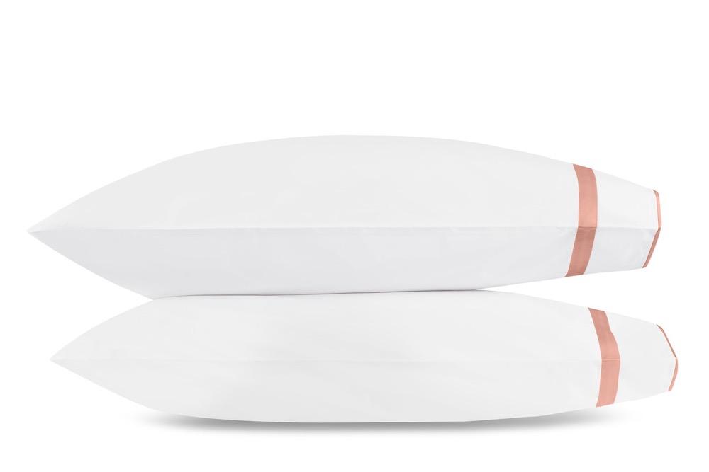 Matouk Louise Shell Pillowcases | Giza Percale Cotton at Fig Linens