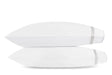 Matouk Louise Silver Pillowcases | Giza Percale Cotton at Fig Linens