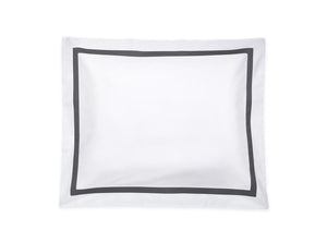 Pillow Sham - Matouk Lowell Charcoal Bedding - Fig Linens and Home - Percale
