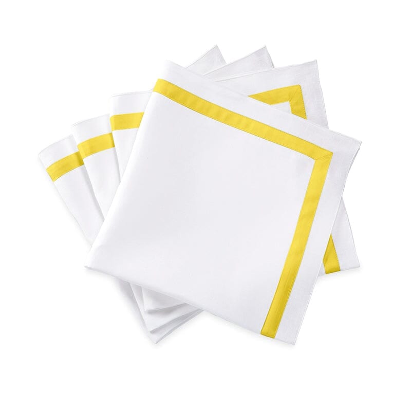 Lowell Formal Napkins by Matouk - Canary Yellow Linen Napkin