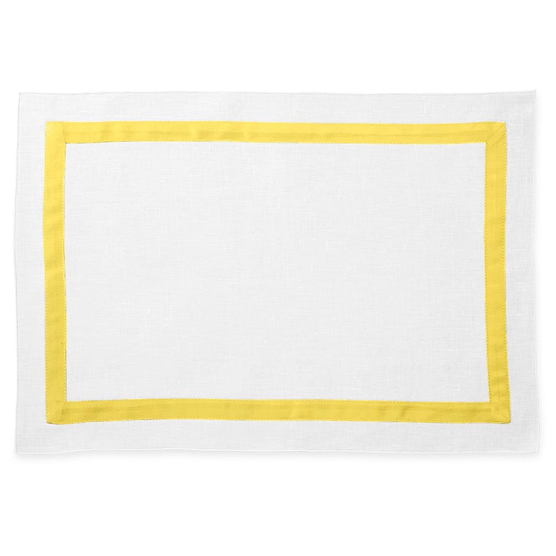 Matouk Lowell Canary Yellow Placemat - Matouk Table Linens at Fig Linens and Home