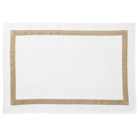 Matouk Lowell Champagne Placemat - Matouk Table Linens at Fig Linens and Home