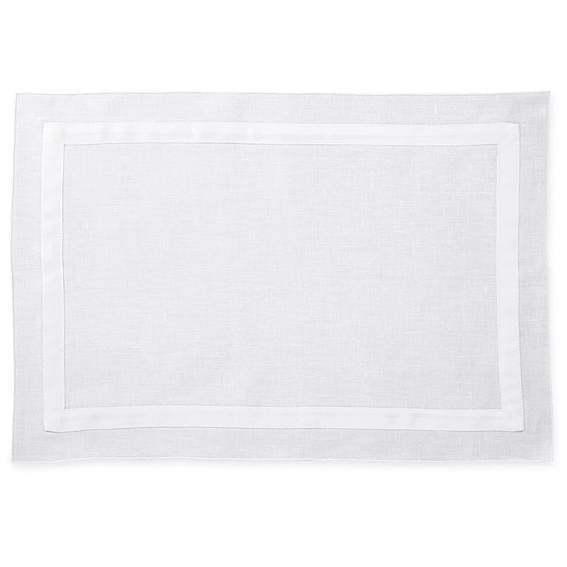Matouk Lowell White Placemat - Matouk Table Linens at Fig Linens and Home