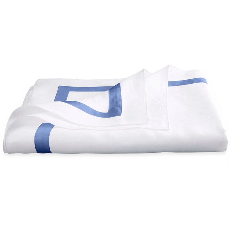 Matouk Lowell Tablecloth Azure Blue - Fig Linens and Home Table Linens