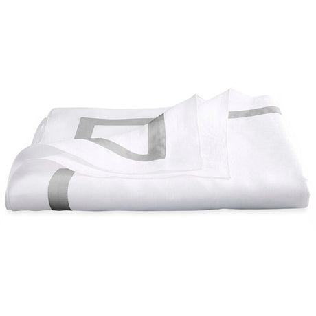 Matouk Lowell Tablecloth Silver - Fig Linens and Home Table Linens