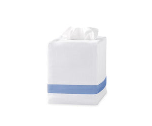 Lowell Tissue Cover in Azure | Matouk at Fig Linens