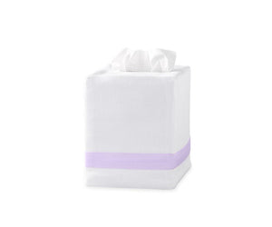 Lowell Tissue Cover in Violet | Matouk at Fig Linens