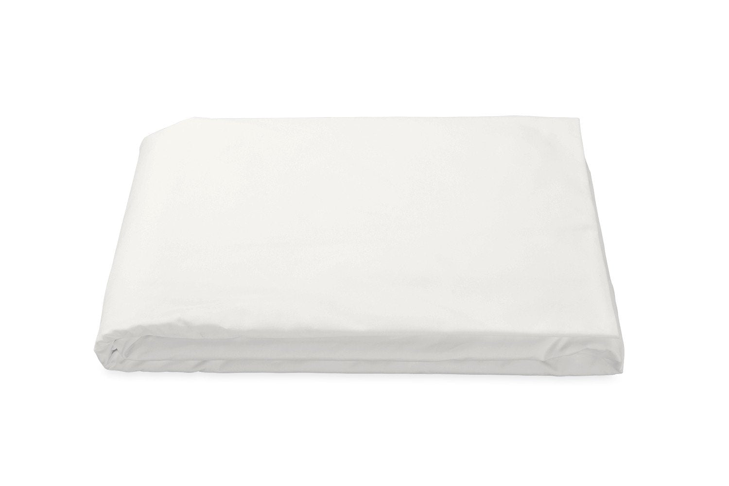 Luca Hemstitch Fitted Sheet in Bone | Percale Cotton Bed Sheets - Matouk at Fig Linens
