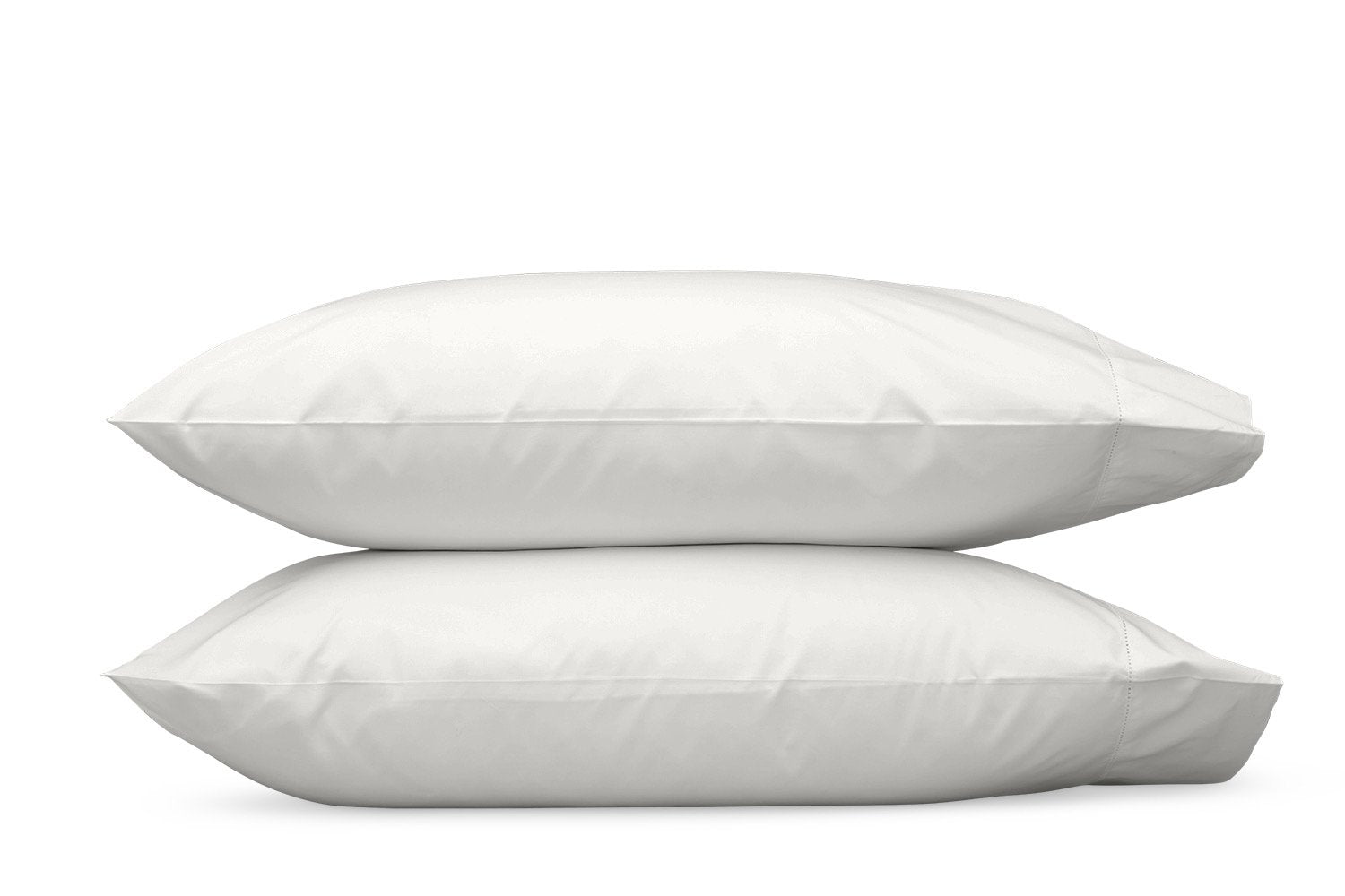 Luca Hemstitch Pillowcases in Bone | Percale Cotton Bed Sheets - Matouk at Fig Linens