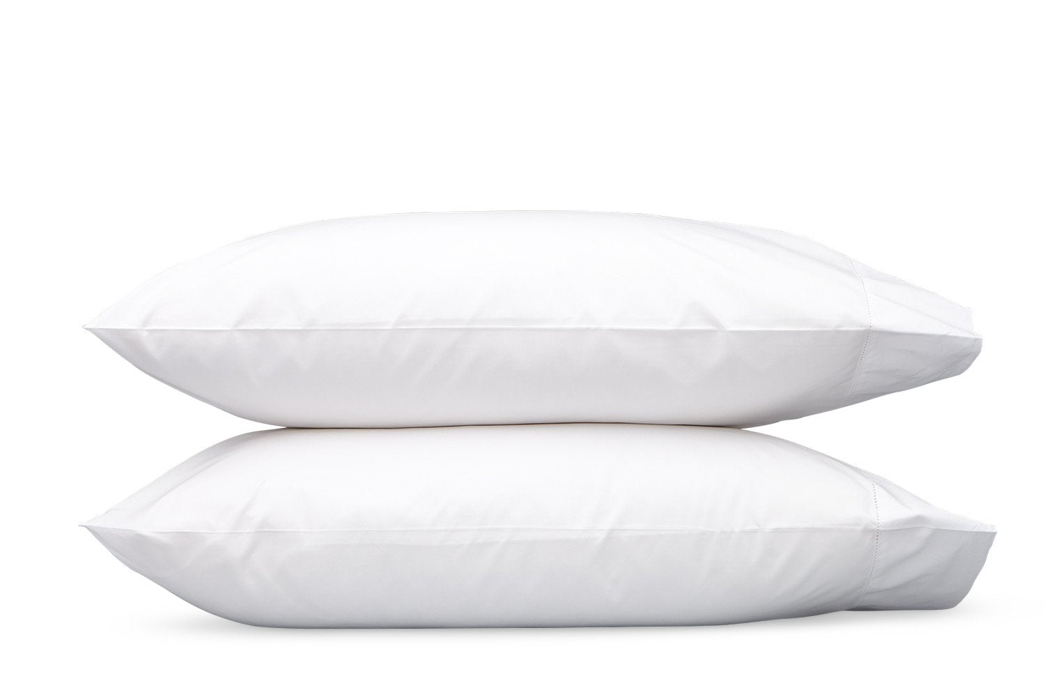 Luca Hemstitch Pillowcases in White | Percale Cotton Bed Sheets - Matouk at Fig Linens