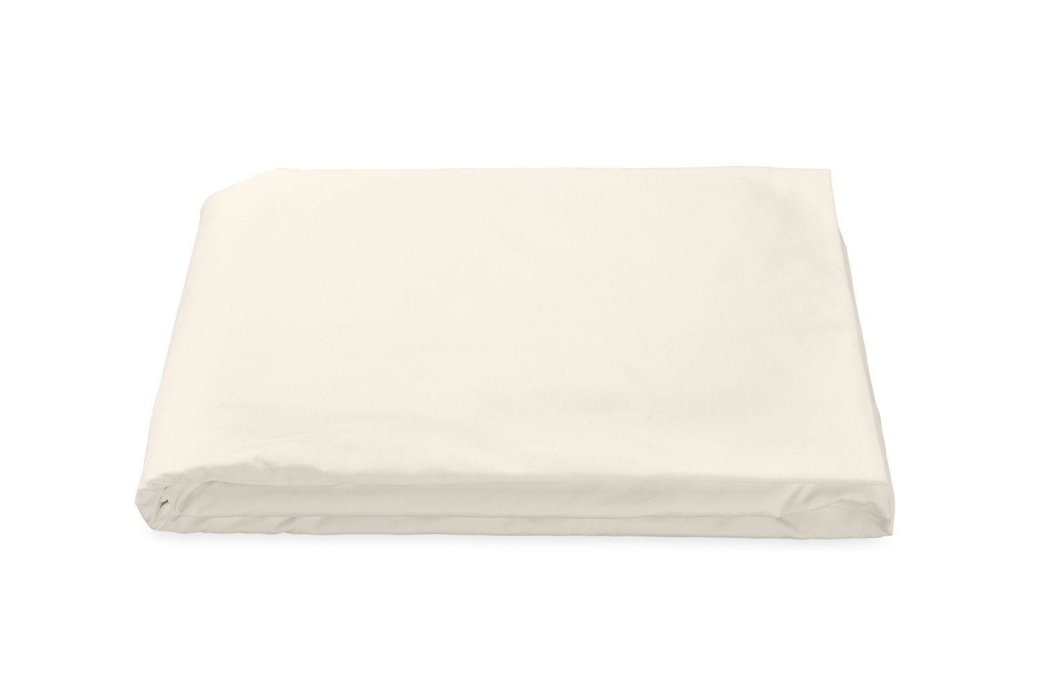 Luca Hemstitch Fitted Sheet in Ivory | Percale Cotton Bed Sheets - Matouk at Fig Linens