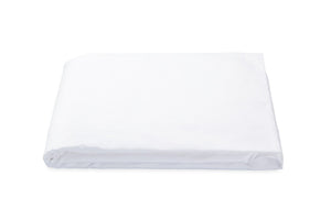 Matouk Luca Satin Stitch Fitted Sheet in White