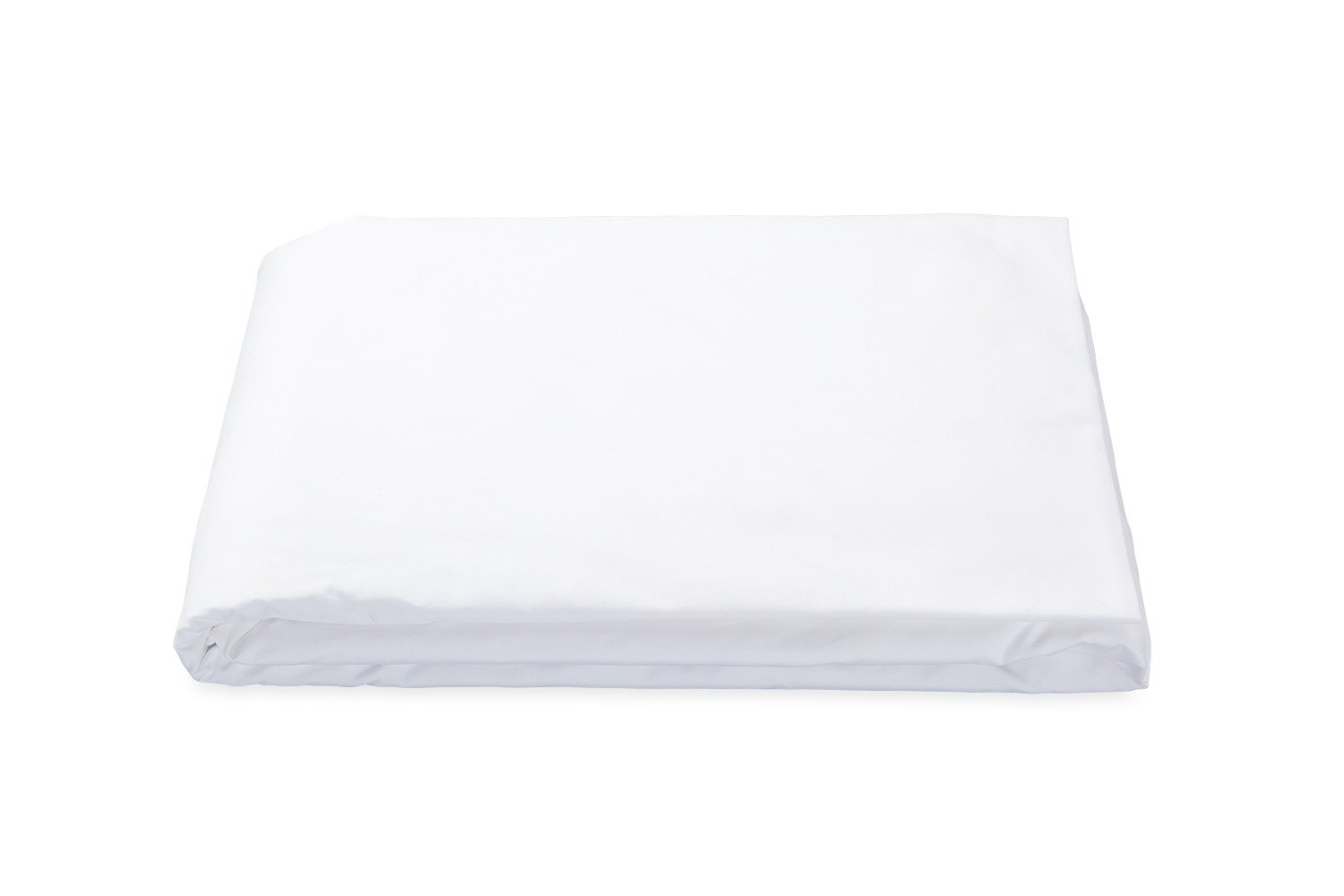 Luca Hemstitch Fitted Sheet in White | Percale Cotton Bed Sheets - Matouk at Fig Linens