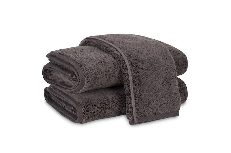 Matouk Milagro Charcoal Bath Towels at Fig Linens and Home