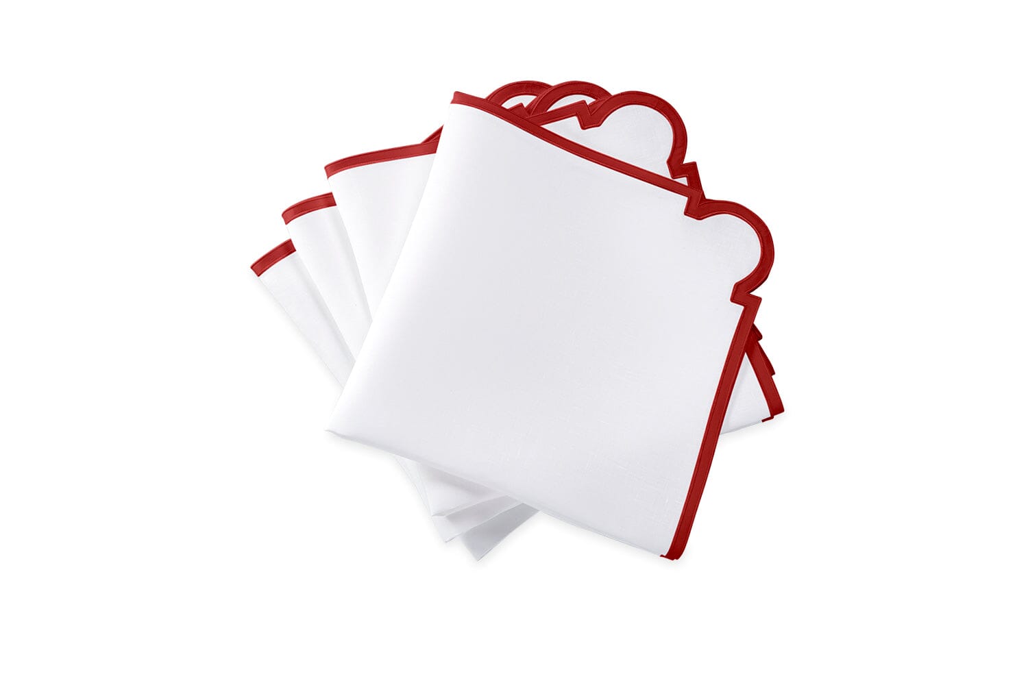 Matouk Mirasol Napkins in Scarlet | Fig Linens and Home