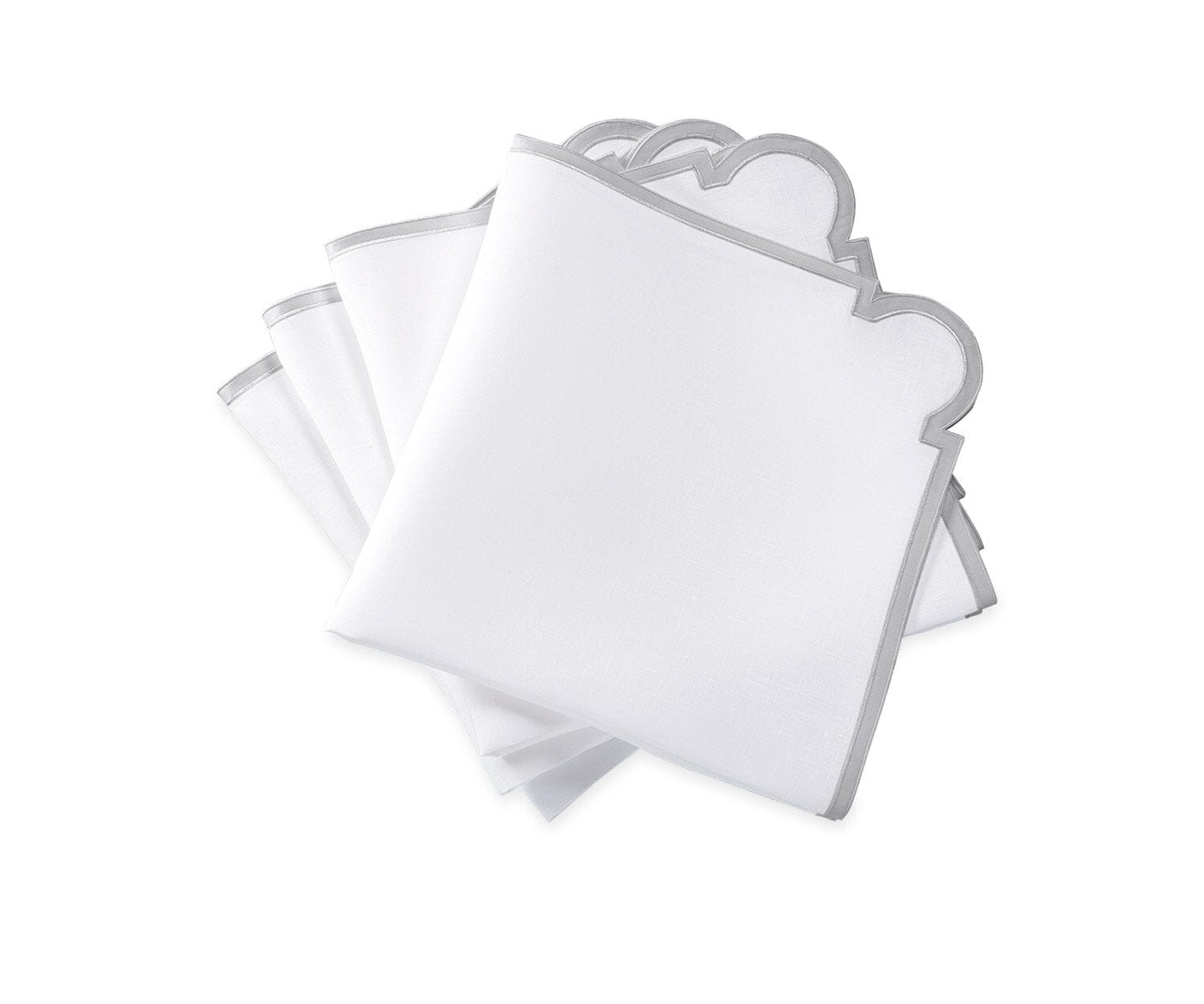 Matouk Mirasol Napkins in Silver | Fig Linens and Home