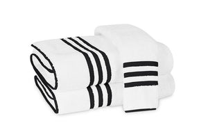 Matouk Newport Bath Towels in Black | Fig Linens