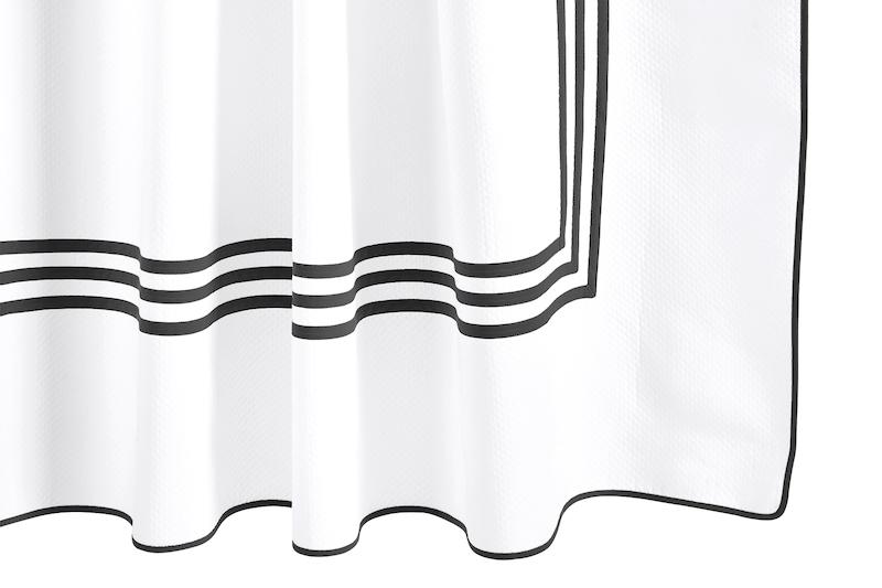 Newport Black Shower Curtain | Matouk at Fig Linens