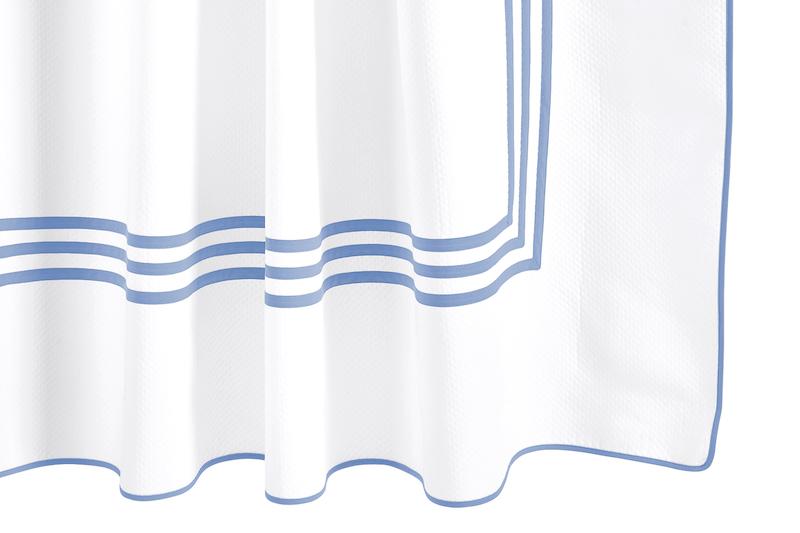 Matouk Newport Azure Ocean Shower Curtain | Fig Linens