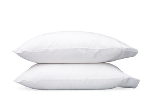 Nocturne Hemstitch White Pillowcases | Matouk Sateen Bedding