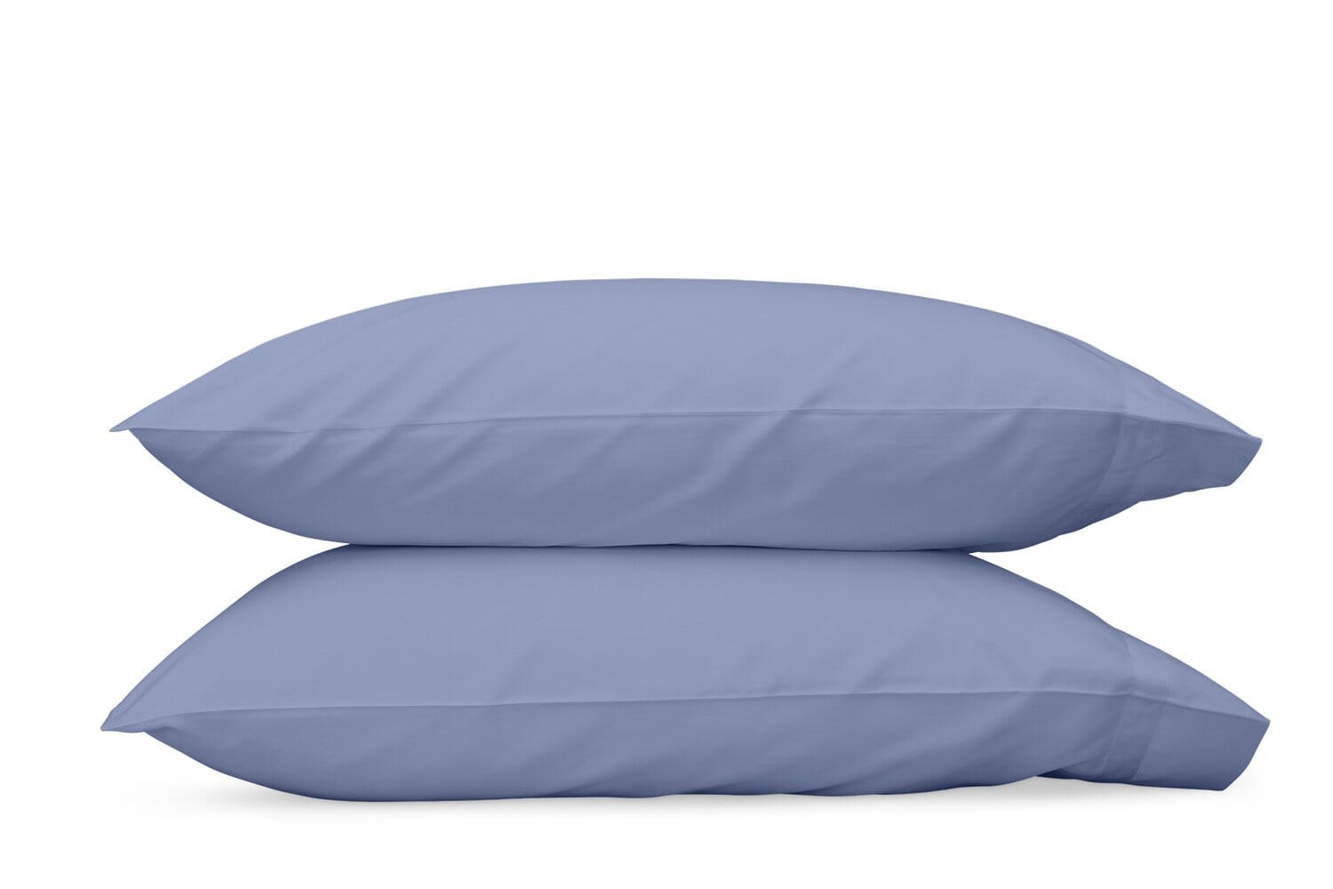 Flat Sheet - Matouk Nocturne Sateen Bedding in Azure Blue at Fig Linens and Home