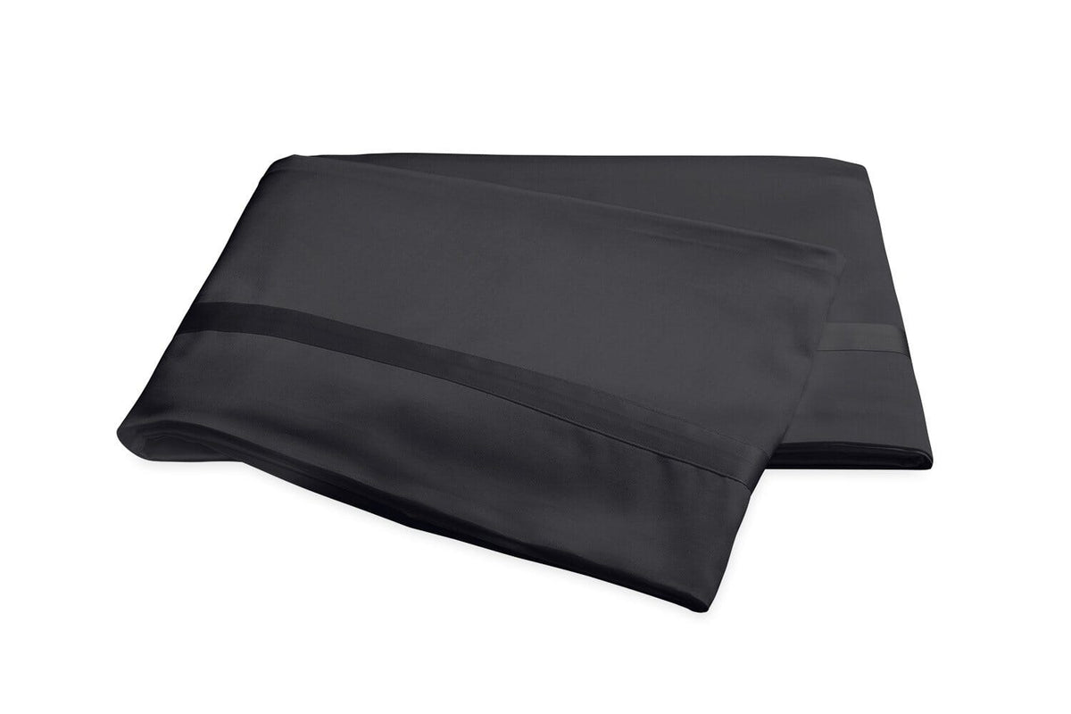 Flat Sheet - Matouk Nocturne Black Bedding at Fig Linens and Home