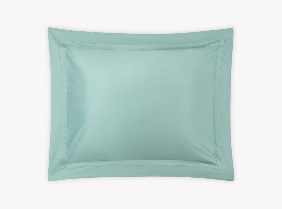 Pillow Sham- Matouk Nocturne Sateen Aquamarine Bedding at Fig Linens and Home