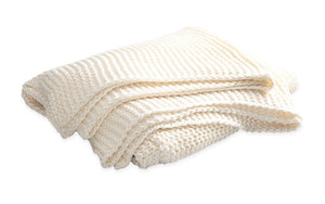 Matouk Orla Throw Blanket in Ivory - Fig Linens and Home