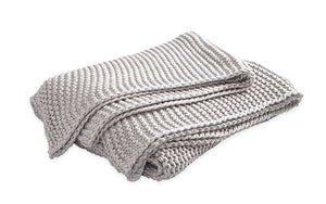 Matouk Orla Throw Blanket in Pewter - Fig Linens and Home