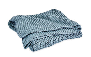 Matouk Orla Throw Blanket in Sea - Fig Linens and Home